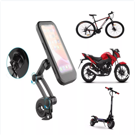 Soporte de Celular Impermeable Premium para Moto o Bici (Anti-Robo y Anti-Lluvia)